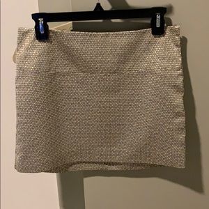 Express gold mini skirt